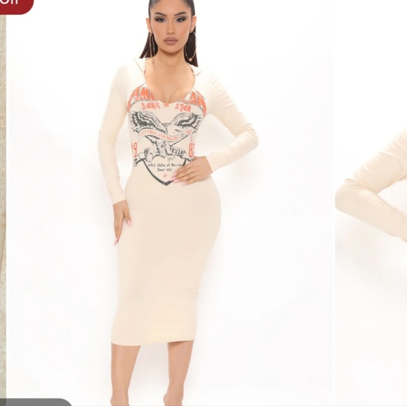 Fashion Nova Midi Dress Size M NWT - Picture 1 of 6